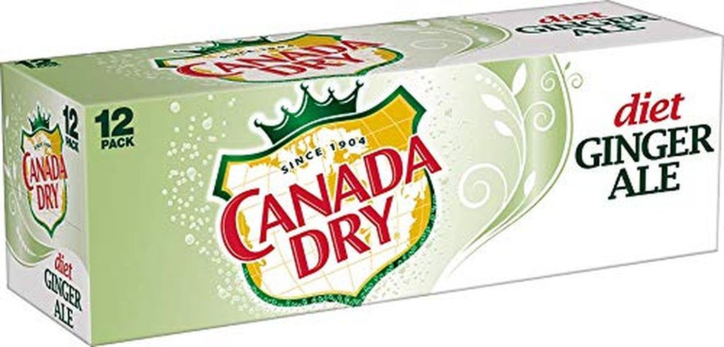 Canada Dry Zero Sugar Ginger Ale Soda, 12 Fl Oz Cans, 12 Pack