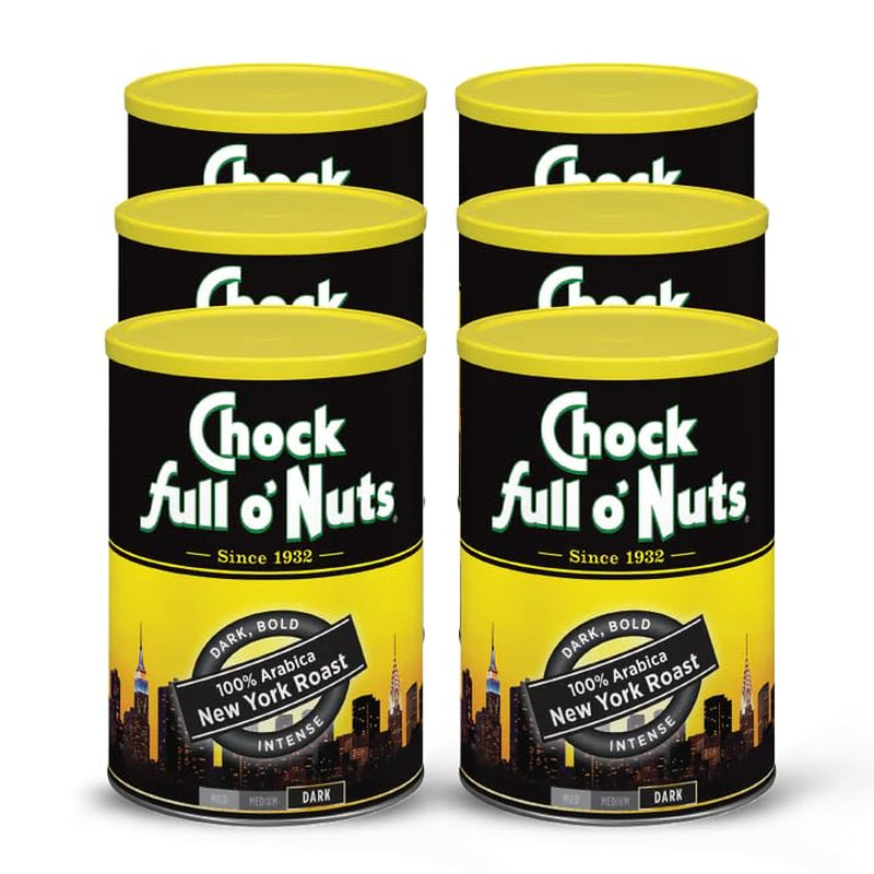 Chock Full O' Nuts Heavenly Original Ground Coffee – Premium Beans in Recyclable Steel Can – Rich Flavor & Aroma, Medium Roast – Perfect for Drip, Pour-Over, Percolator – 42.5 Oz Can