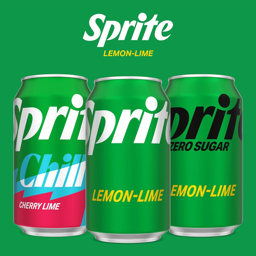 Sprite Lemon-Lime Caffeine Free Soda Soft Drink Fridge Pack Cans, 12 Fl Oz, 12 Pack