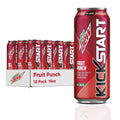 Mountain Dew Kickstart, Orange Citrus, 92Mg Caffeine, Vitamins B & C, 80 Calories, 5% Juice, 16 Fl Oz (Pack of 12)