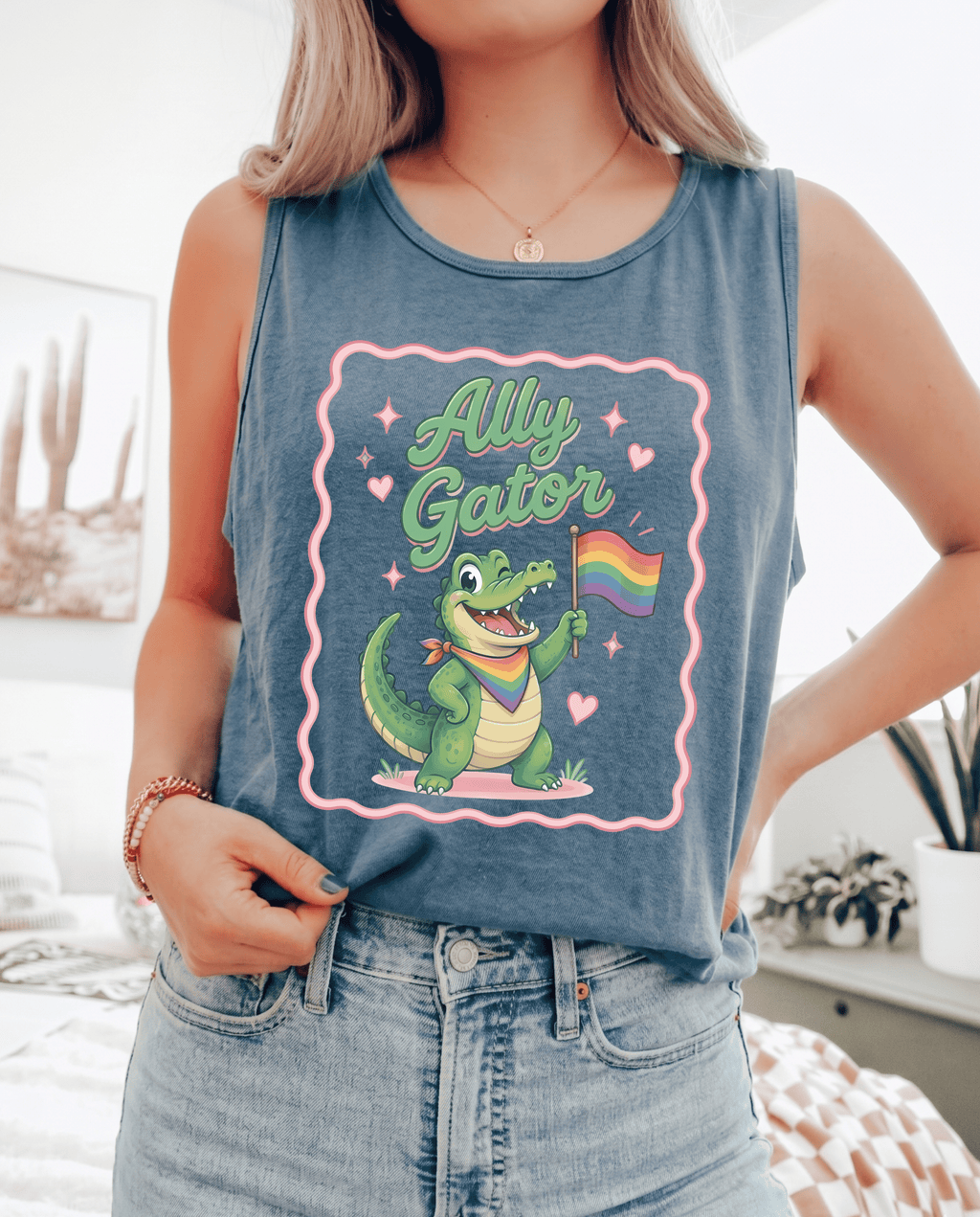 Ally Gator LGBTQ Tank Top | Pride Ally Graphic Tank