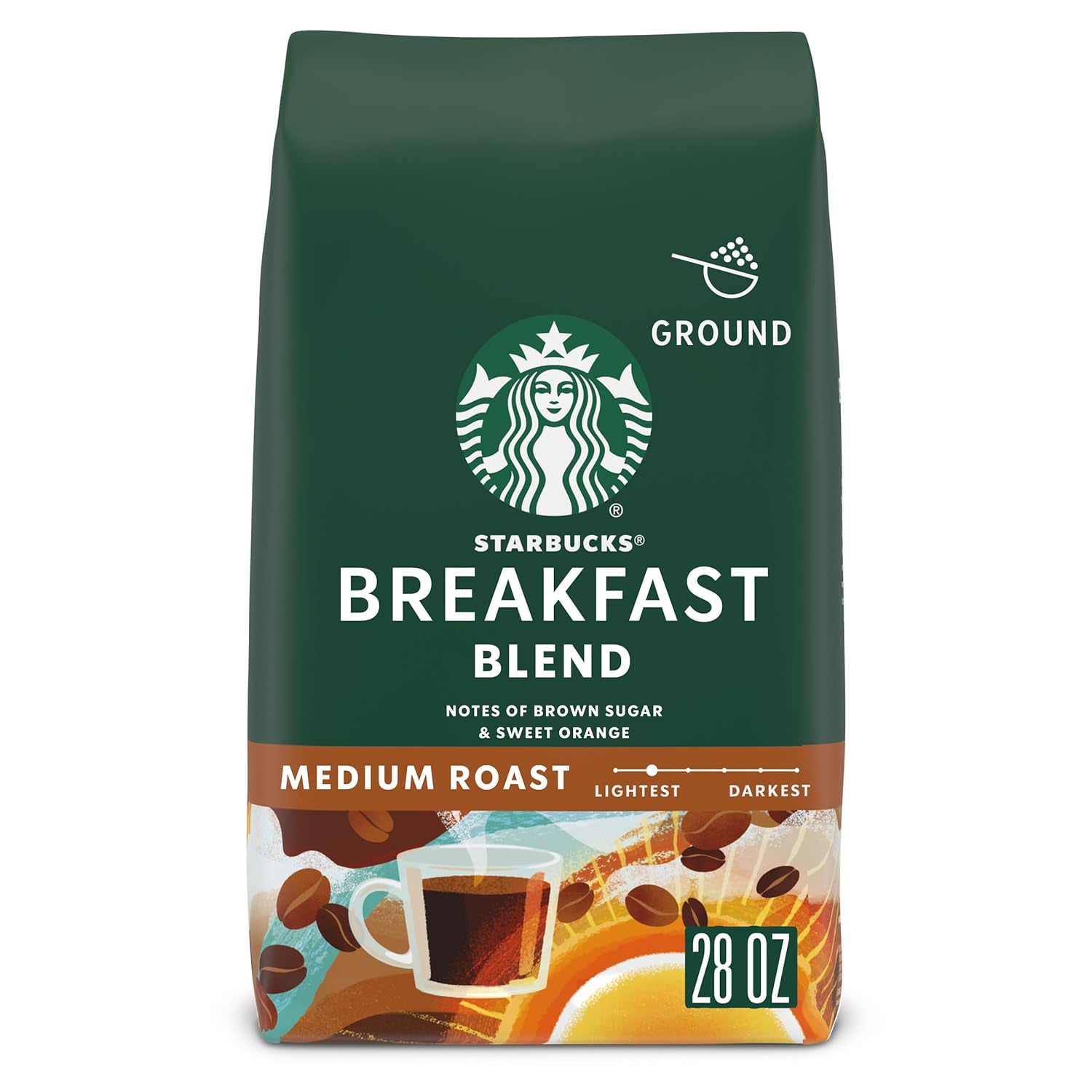 Starbucks Ground Coffee, Medium Roast Coffee, House Blend, 100% Arabica, 1 Bag (18 Oz)
