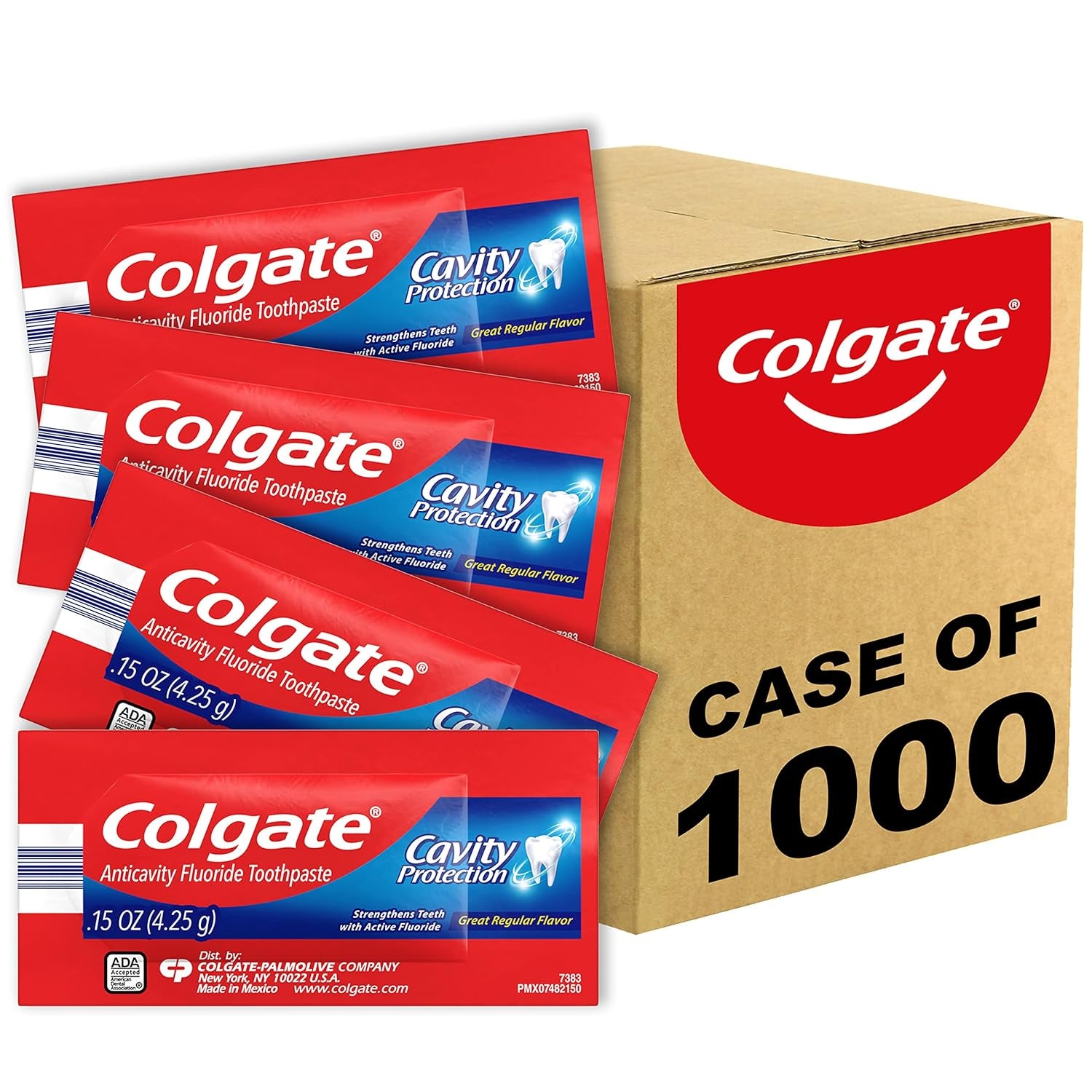 Colgate Cavity Protection Toothpaste with Fluoride, Minty Great Regular Flavor, anti Cavity Toothpaste, 6 Pack, 6 Oz Tubes
