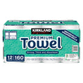 Kirkland Signature Paper Towels, 2-Ply, 160 Sheets, 12 Individually Wrapped Rolls