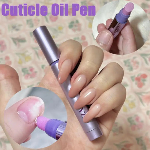 1/2Pc 3In1 Nail Cuticle Oil Pen with Nutritional Oil Nail Cuticle Pusher Dead Skin Remover Nourishing Manicure Nail Care Oil Pen