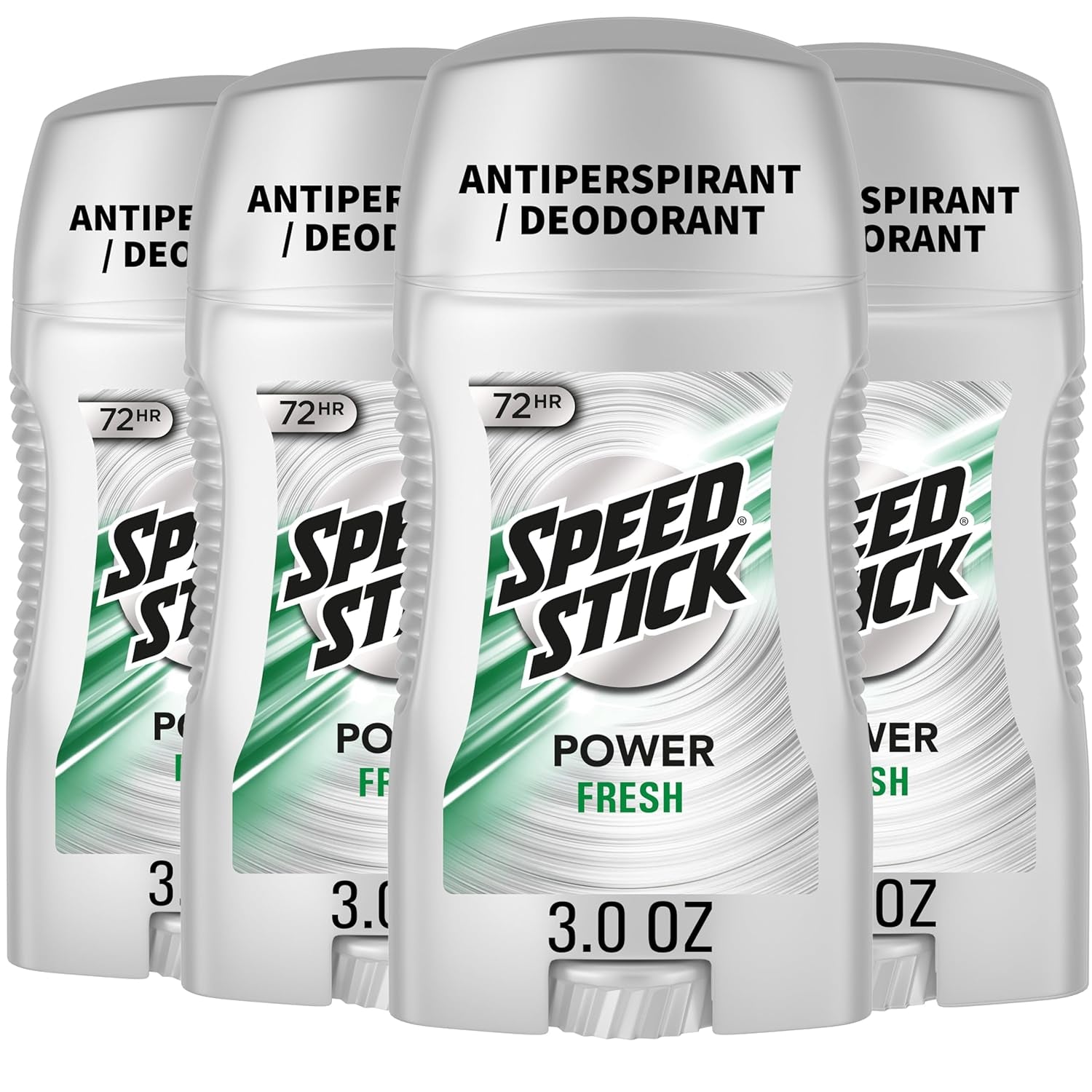 Speed Stick Power Antiperspirant Deodorant for Men, 72 HR Sweat & Odor Protection, Unscented, 3.0 Oz Stick (4 Pack)