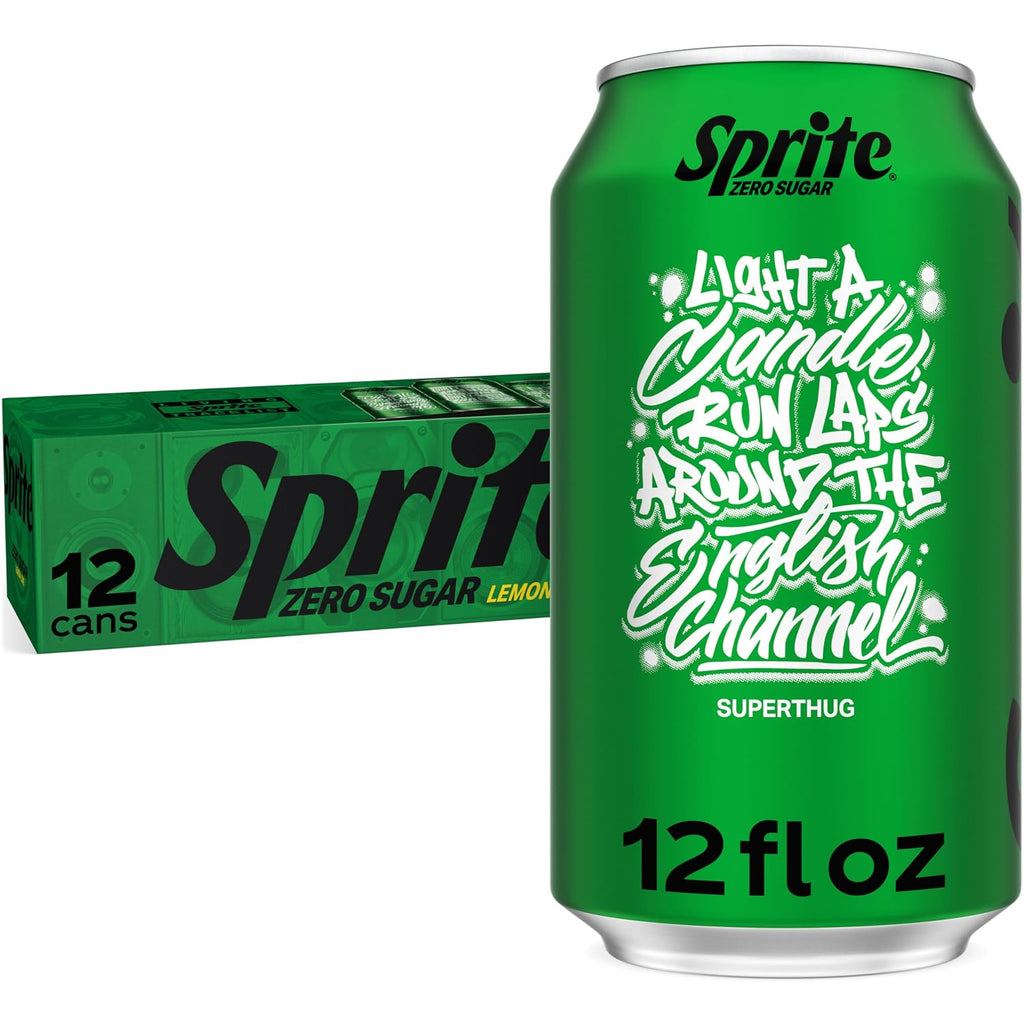 Sprite Lemon-Lime Caffeine Free Soda Soft Drink Fridge Pack Cans, 12 Fl Oz, 12 Pack