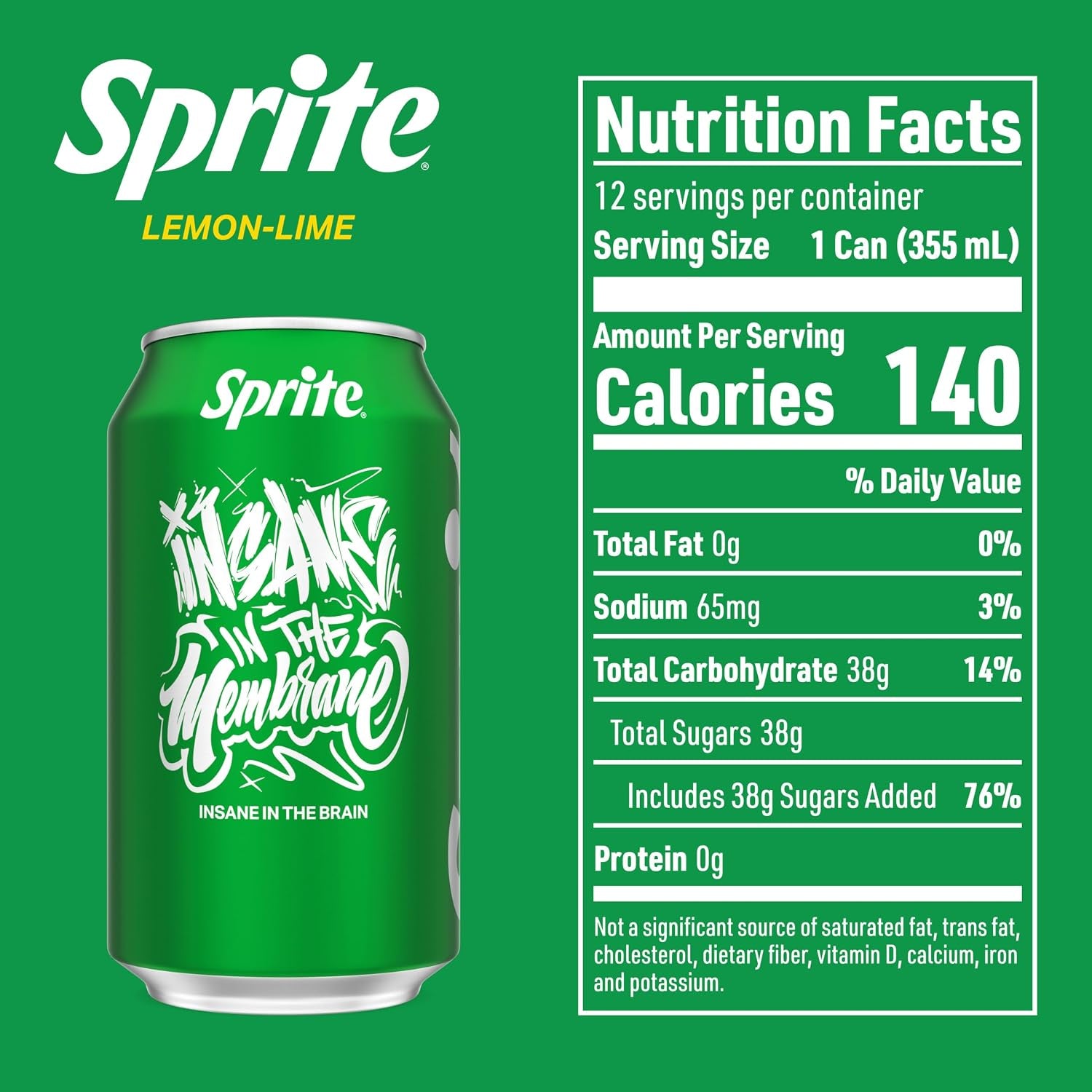 Sprite Lemon-Lime Caffeine Free Soda Soft Drink Fridge Pack Cans, 12 Fl Oz, 12 Pack