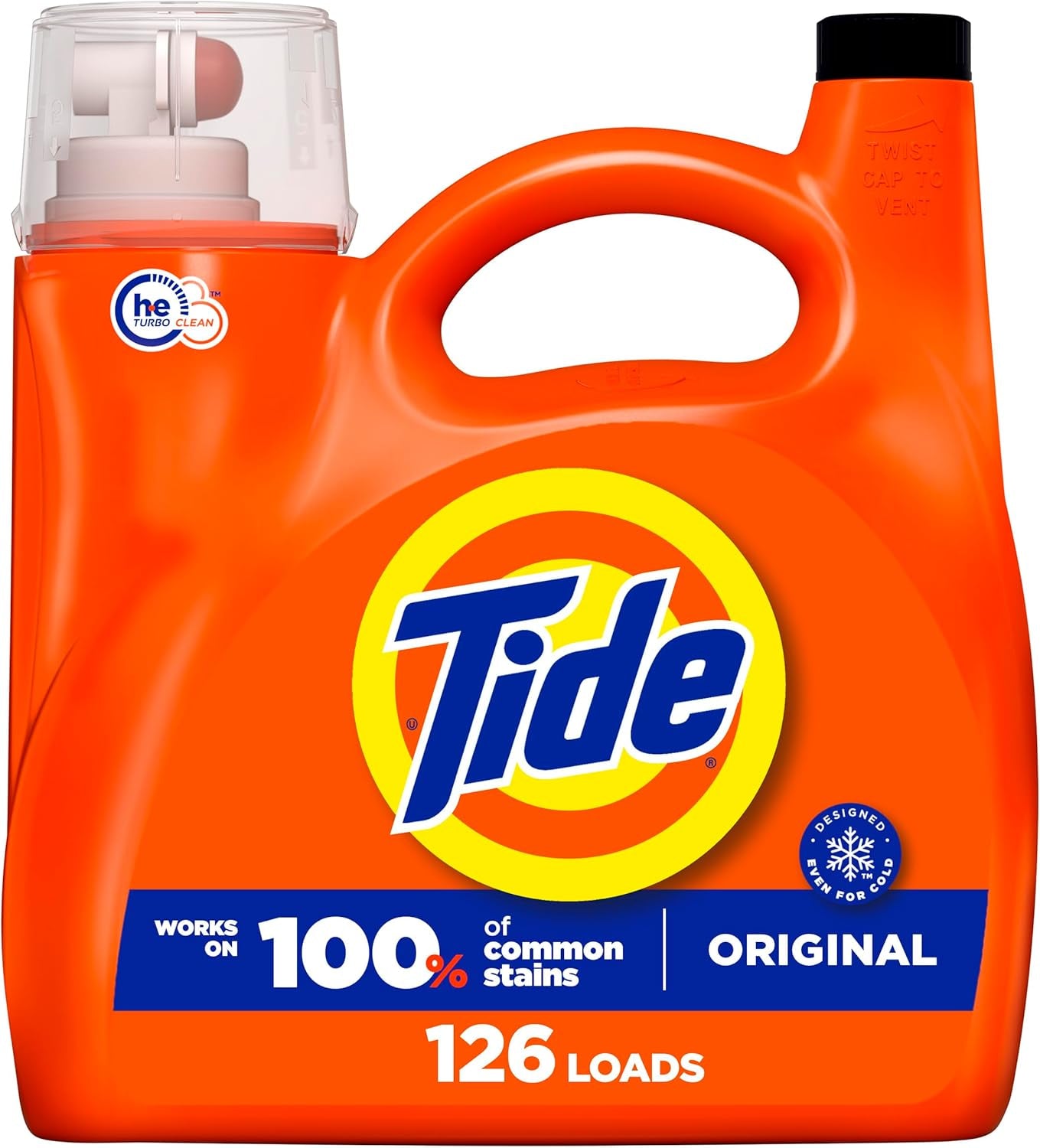 Tide Laundry Detergent Liquid, Original Scent, 64 Loads, 80 FL OZ, Works on 100% of Common Stains, Laundry Soap, Liquid Laundry Detergent
