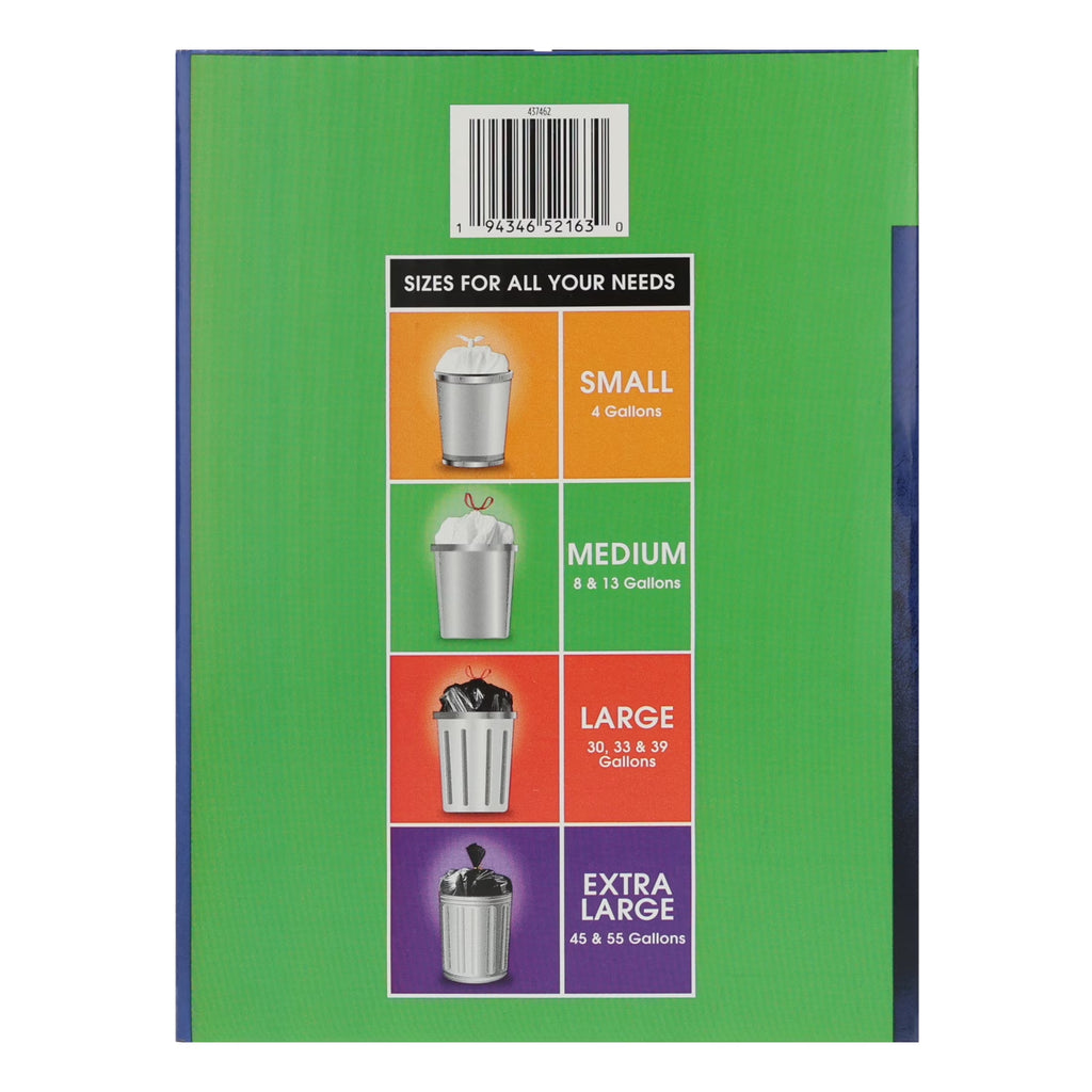 13-Gallon Strong Flex Tall Kitchen Drawstring Trash Bags, 200 Count
