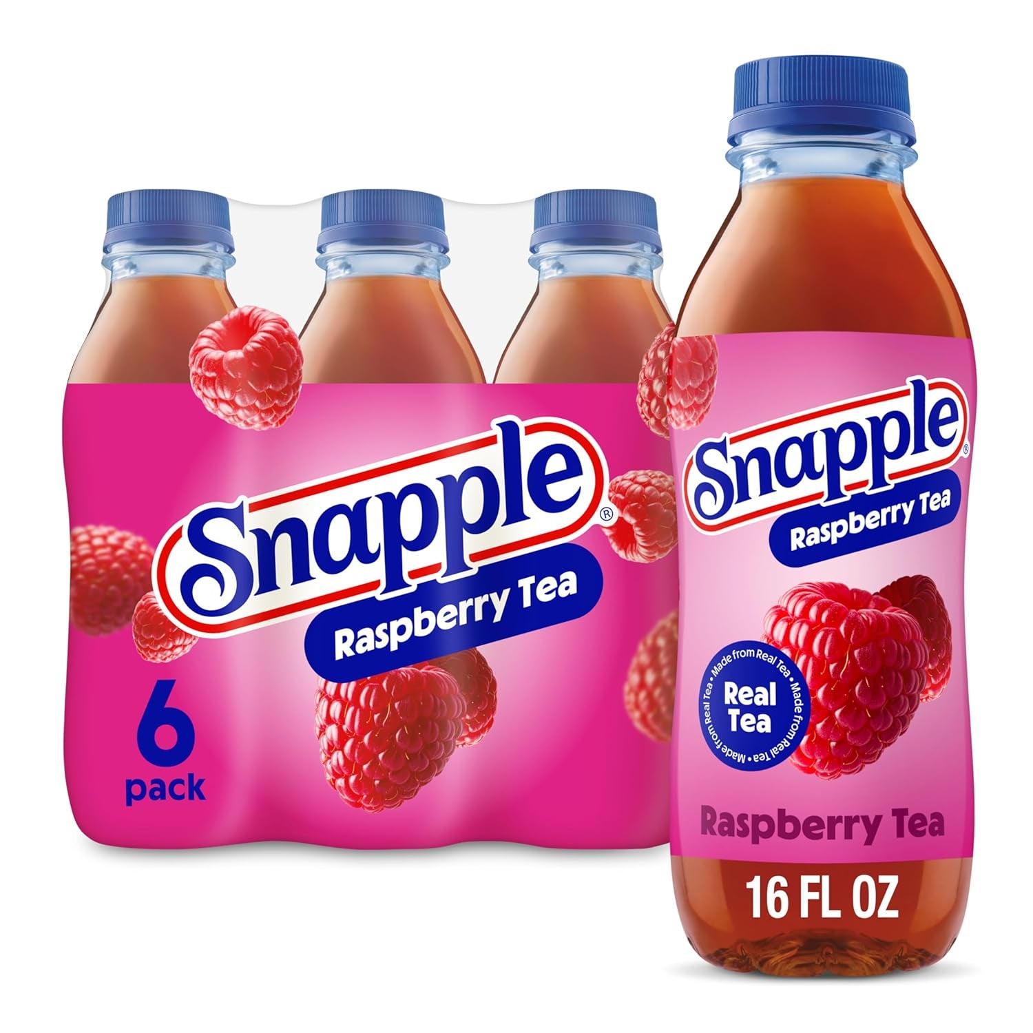 Snapple Zero Sugar Peach Tea, 16 Fl Oz Recycled Plastic Bottle (Pack of 12)