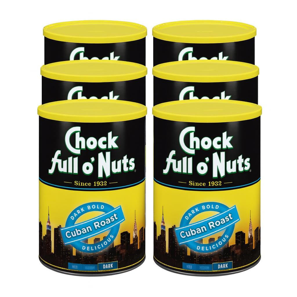 Chock Full O' Nuts Heavenly Original Ground Coffee – Premium Beans in Recyclable Steel Can – Rich Flavor & Aroma, Medium Roast – Perfect for Drip, Pour-Over, Percolator – 42.5 Oz Can