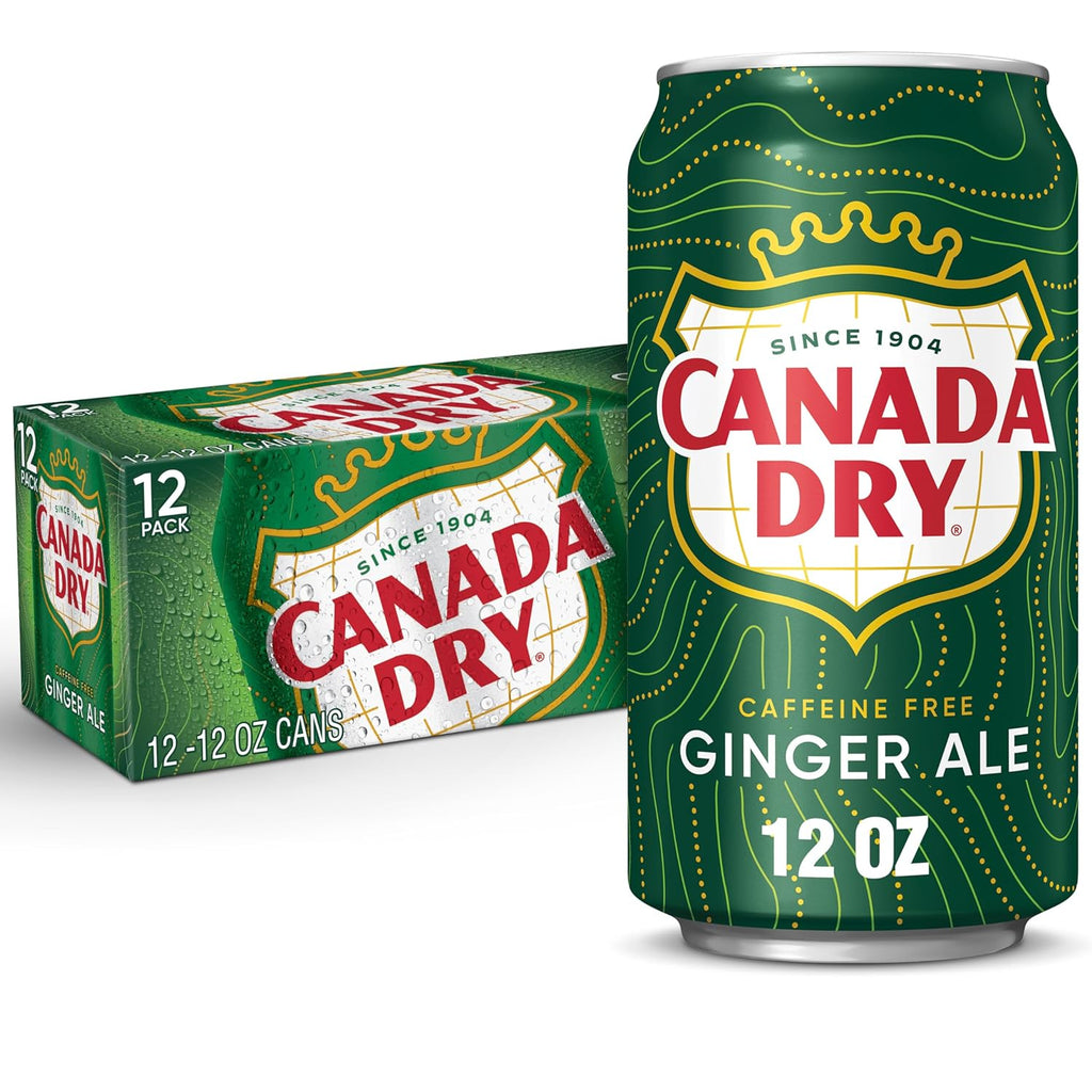 Canada Dry Zero Sugar Ginger Ale Soda, 12 Fl Oz Cans, 12 Pack