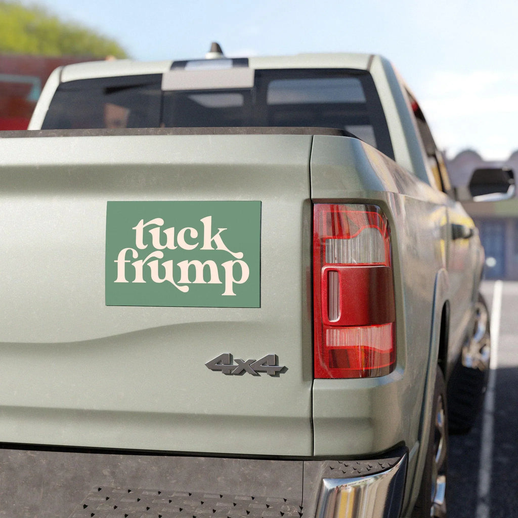 Tuck Frump Car Magnet - Green