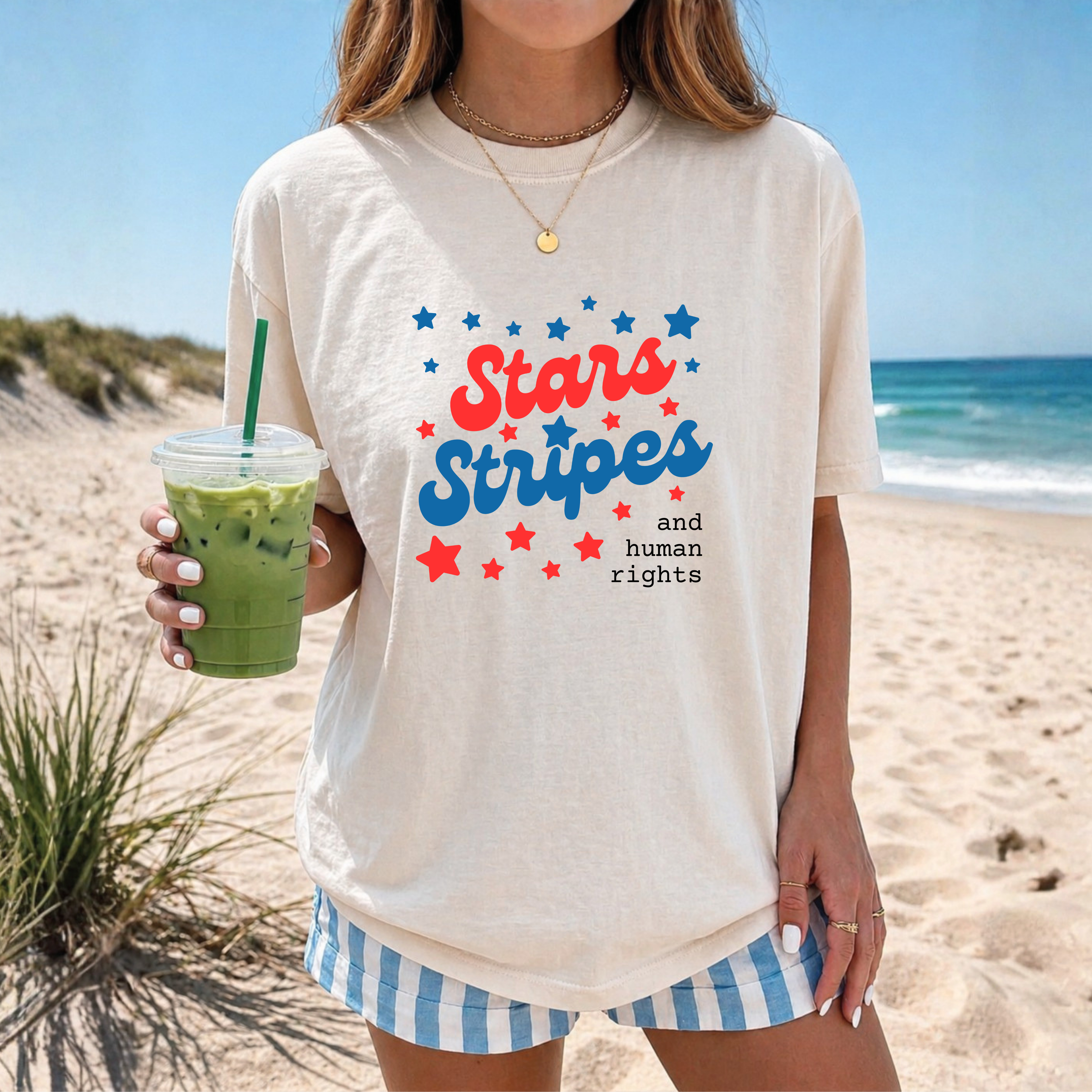 Stars Stripes and Human Rights Shirt